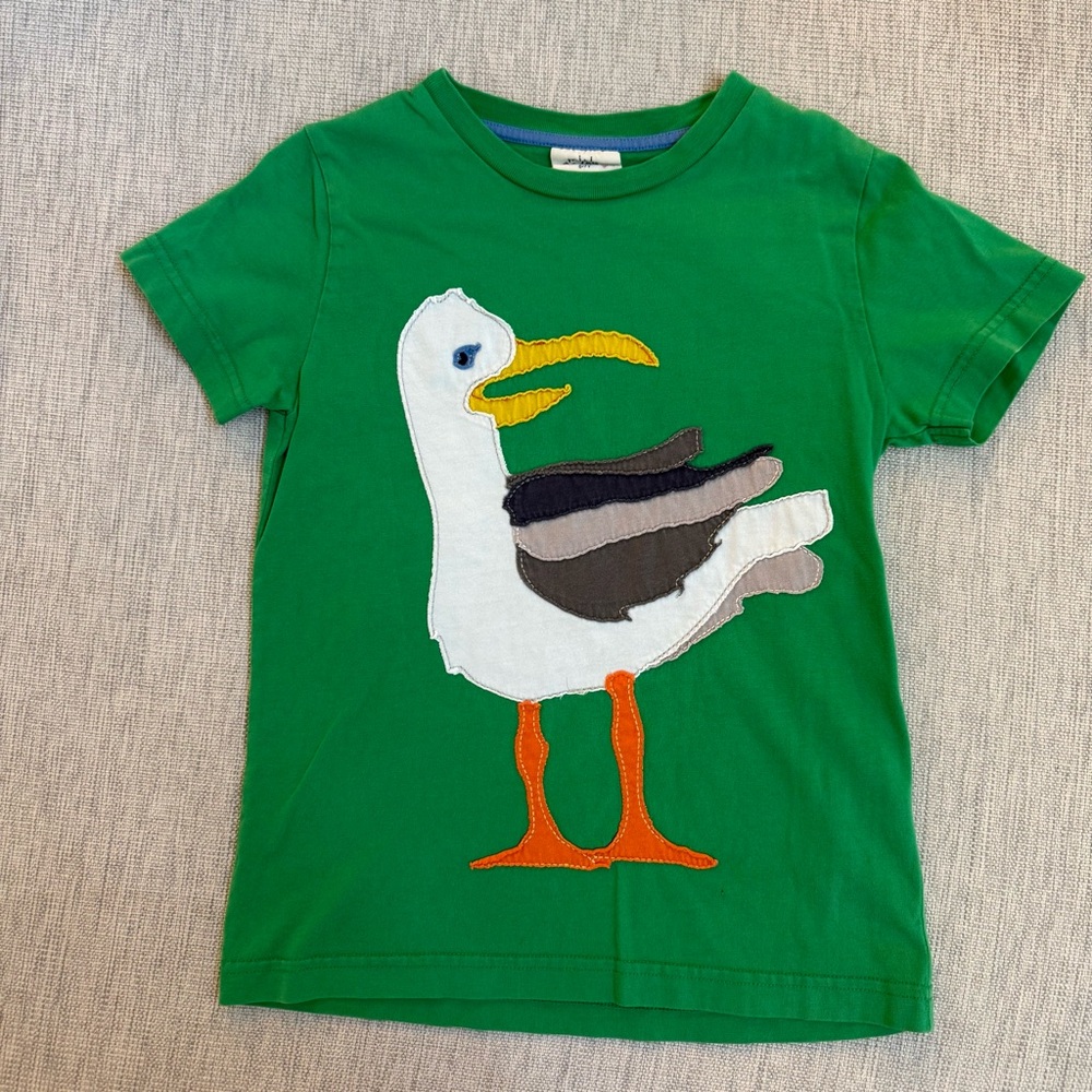 Mini Boden seagull appliqué tee size 6-7y
